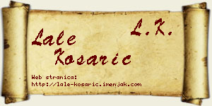 Lale Košarić vizit kartica